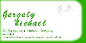 gergely michael business card
